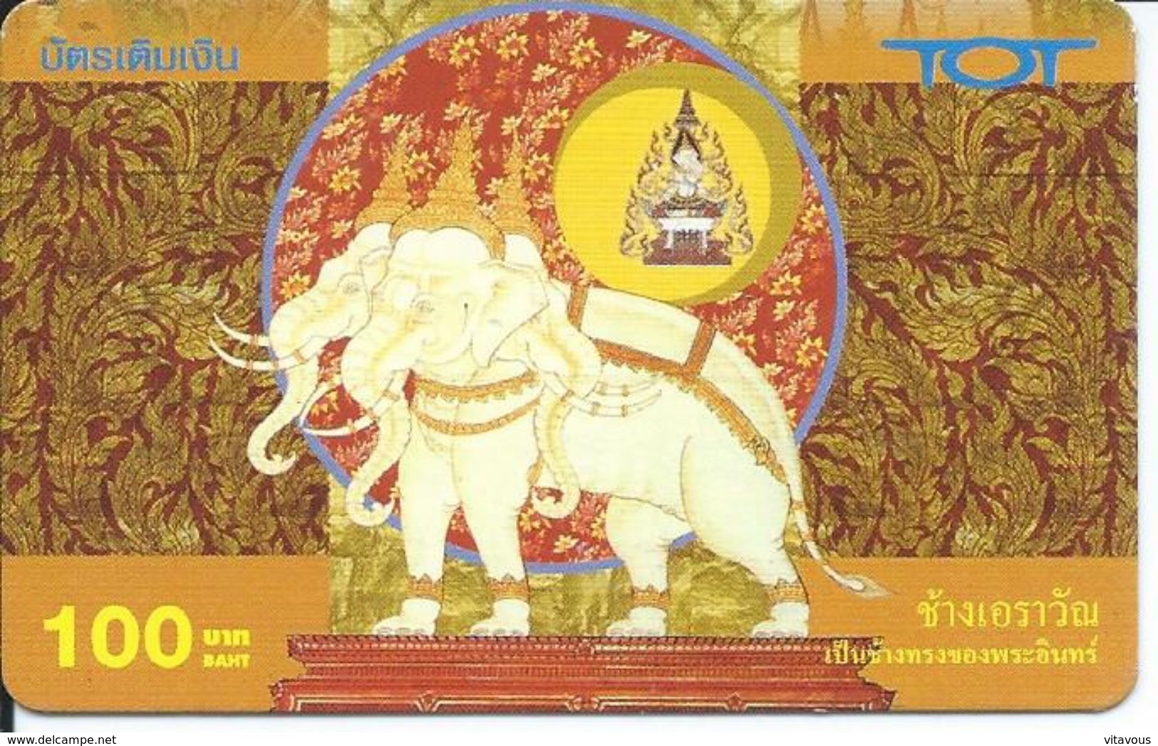 éléphant Elephant Animal Carte Prépayée  Karte (S.363) - Thaïlande