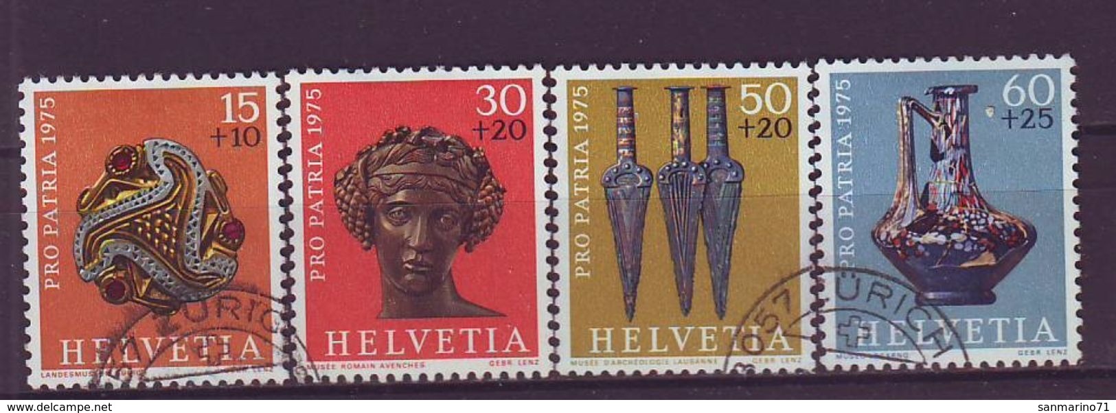 SWITZERLAND 1053-1056,used,hinged - Archäologie