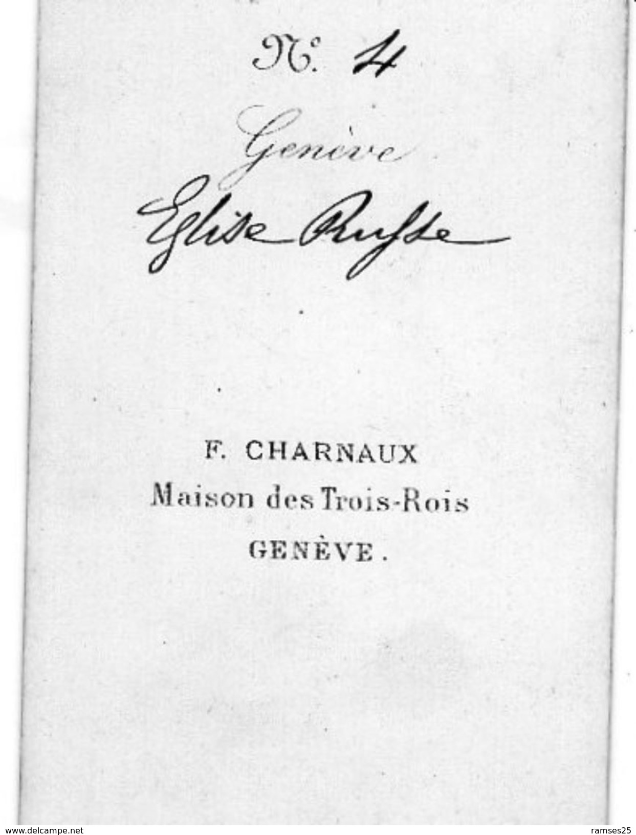 (44) CDV   Photo Sur Carton Geneve Eglise Russe  F. Charnaux Geneve  10cm X 6cm (Bon Etat) - Genève