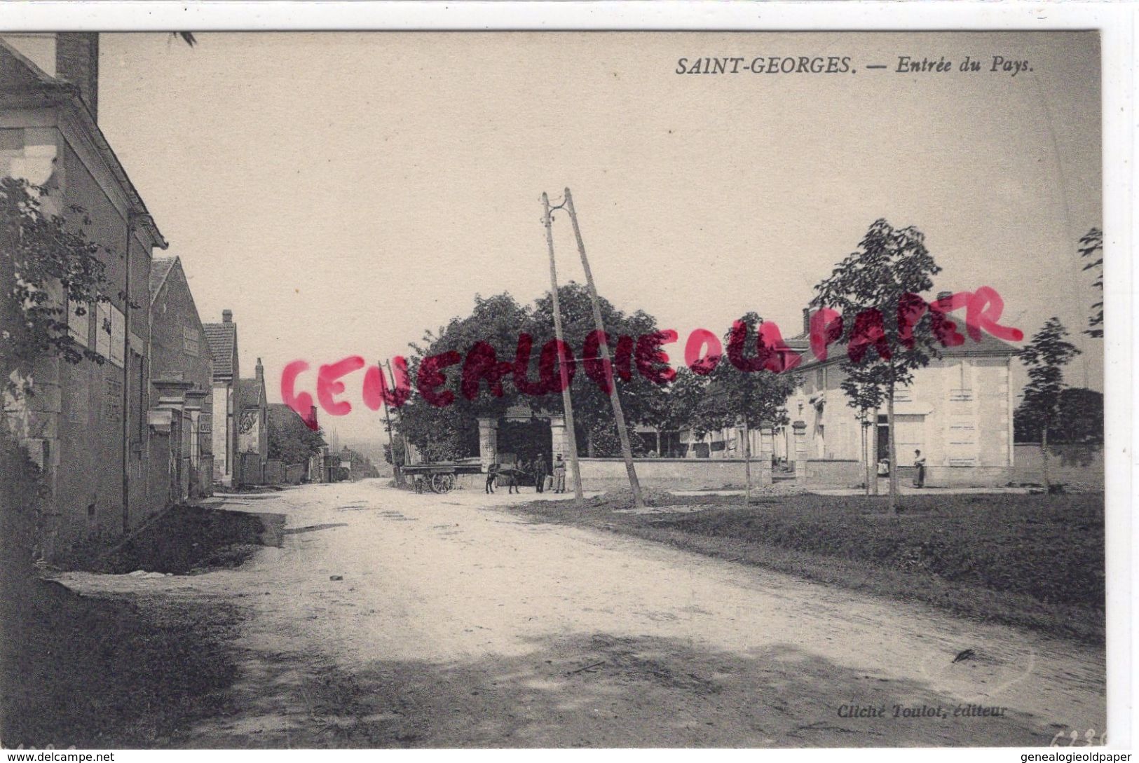 89 - ST  SAINT GEORGES  SUR BAULCHE- ENTREE DU PAYS - EDITEUR TOULOT  YONNE - Saint Georges Sur Baulche