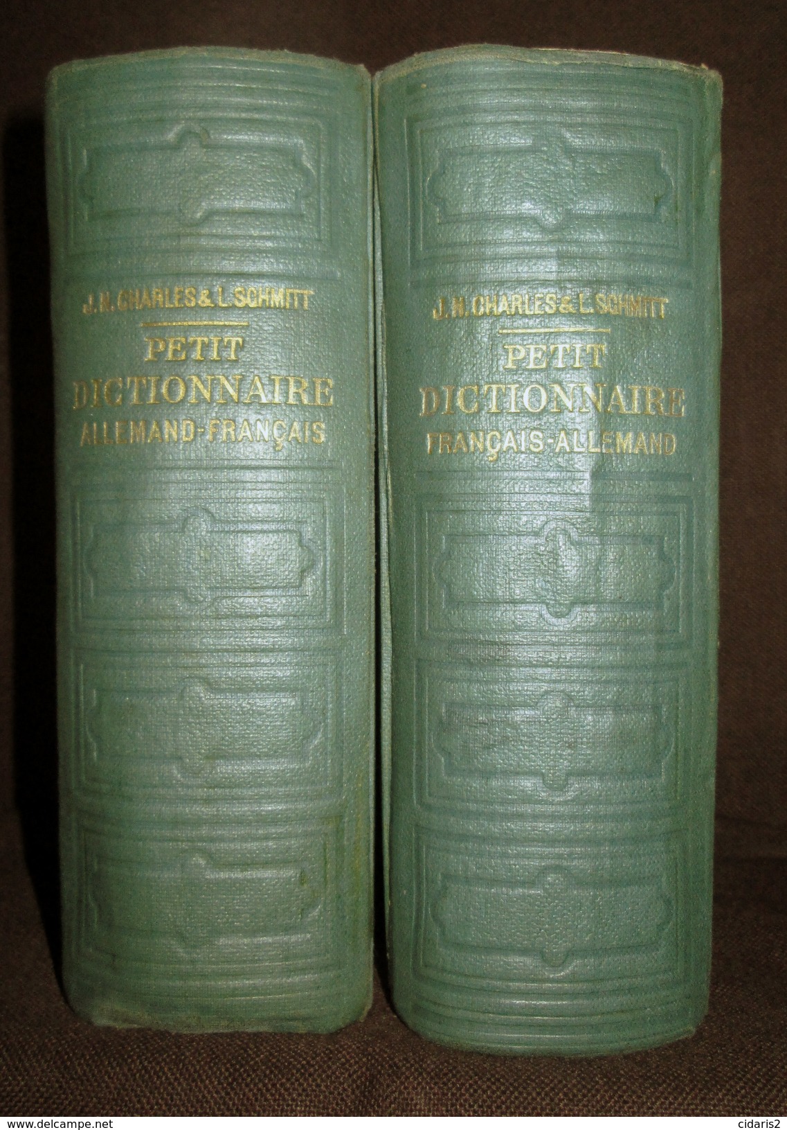 PETIT DICTIONNAIRE FRANCAIS ALLEMAND Franzosisch Deutsch Worterbuch Dictionary CHARLES SCHMITT 2 Volumes 1940 ! - Dictionaries