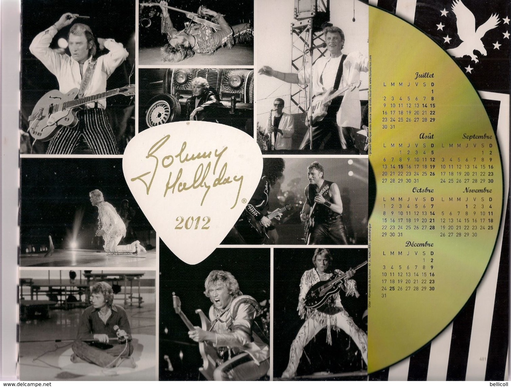 Almanach Du Facteur 2012 - Johnny Hallyday - Calendrier Avec Couverture Photos Multiples - Autres & Non Classés