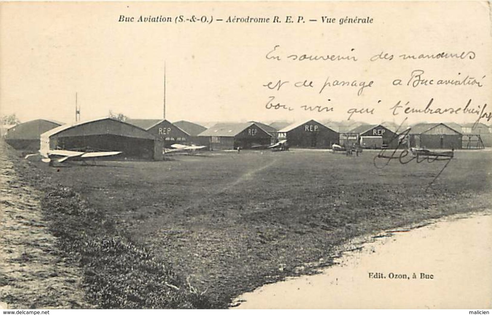 -ref-U900- Yvelines - Buc Aviation - Aerodrome R.e.p. Vue Generale - Aerodromes - Hangars - Avion - Avions - Aviation - - Buc