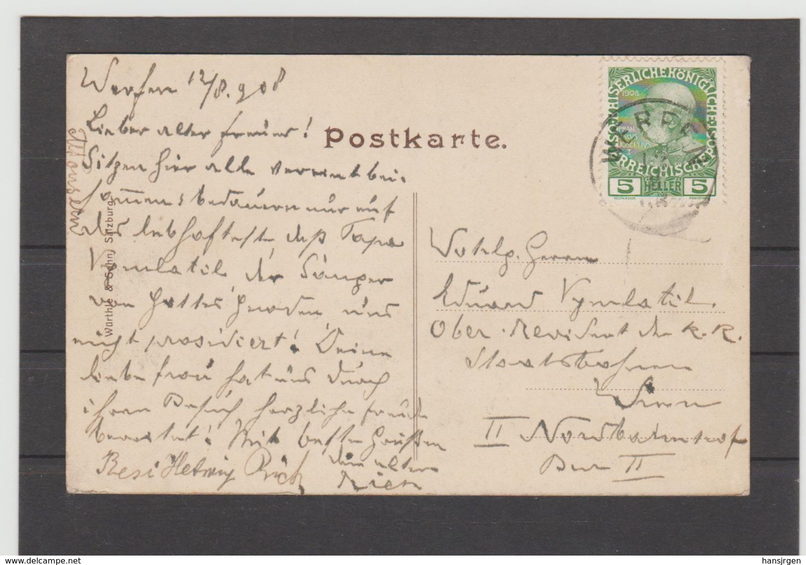 ZAK732 POSTKARTE JAHR 1912 WERFEN Mit Dem TÄNNENGEBIRGE GEBRAUCHT SIEHE ABBILDUNG - Werfen