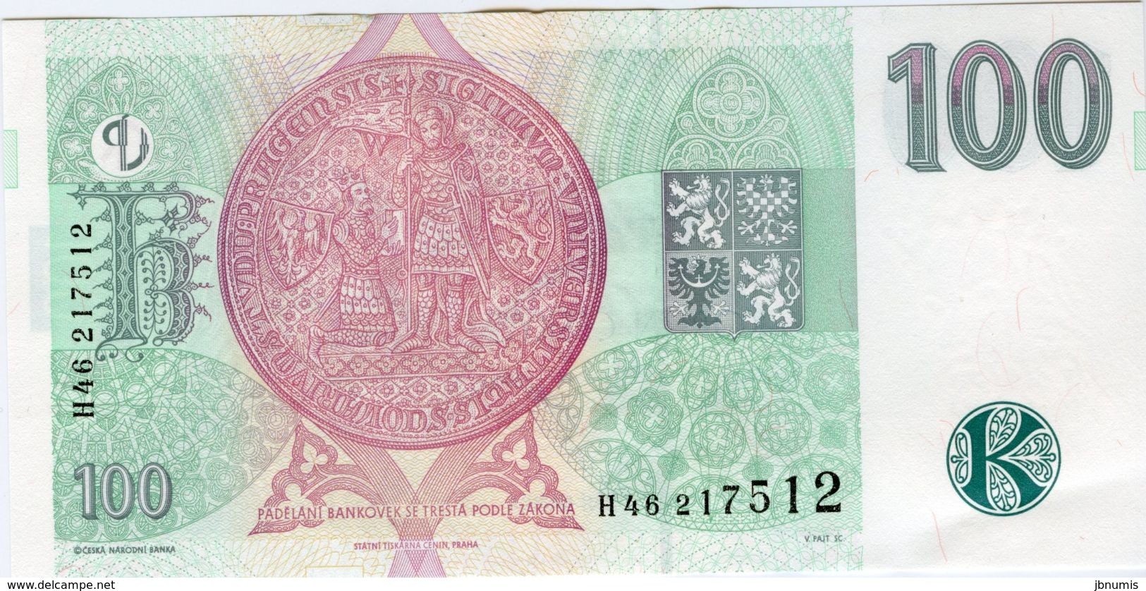 République Tchèque Czech Republic 100 Korum 1997 P18 - Tchéquie