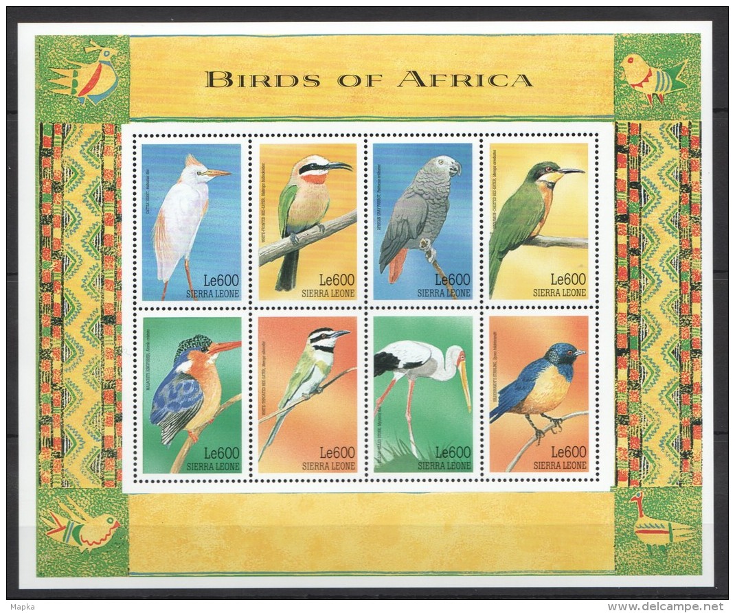 W180 SIERRA LEONE FAUNA BIRDS OF AFRICA 1KB MNH - Perroquets & Tropicaux