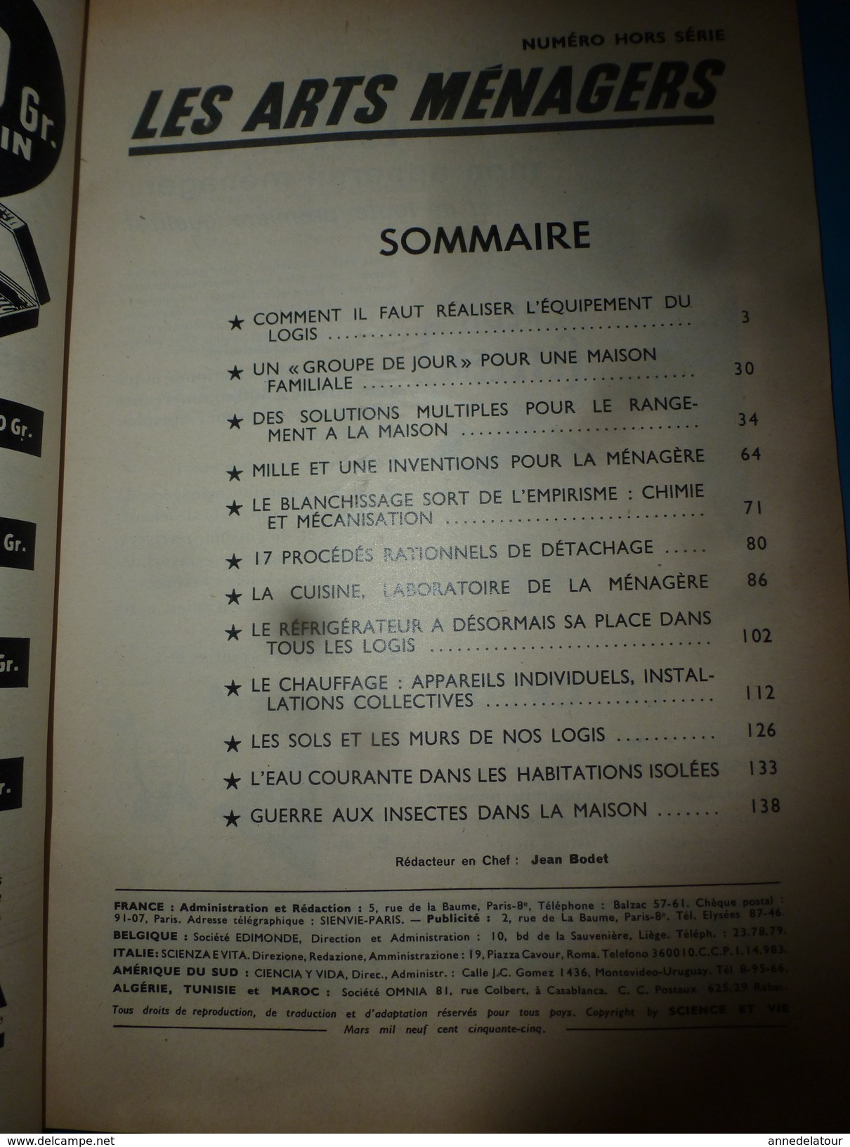 1952 SCIENCE Et VIE N° HORS-SERIE  Sur LES ARTS MENAGERS - Science