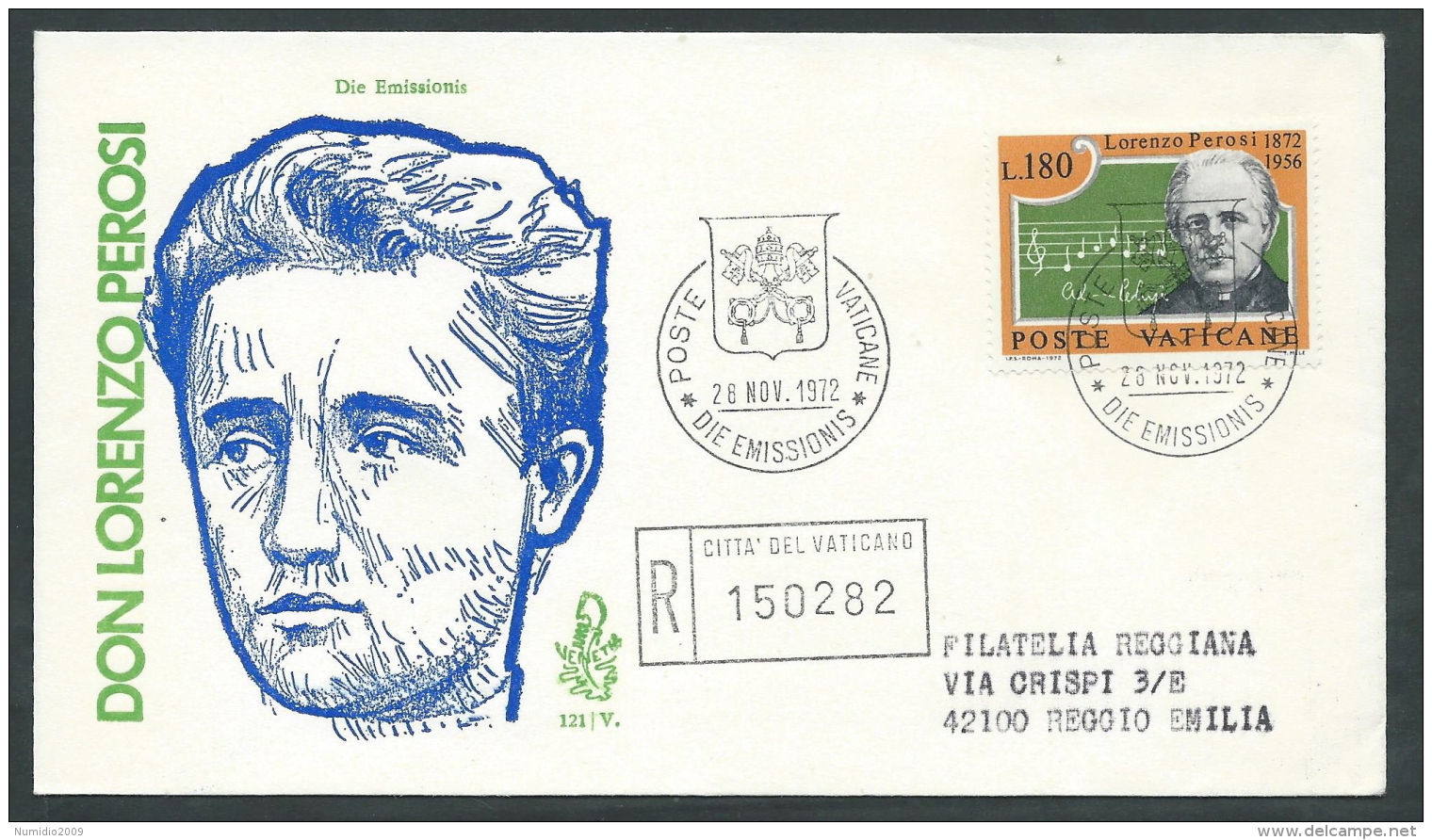 1972 VATICANO FDC VENETIA 121 PEROSI TIMBRO ARRIVO - KV3 - FDC