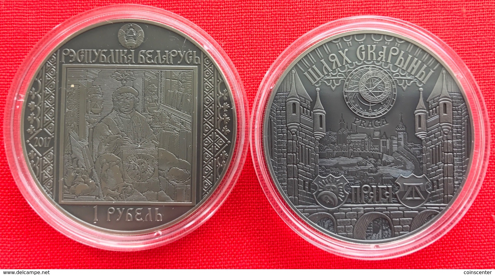 Belarus 1 Rouble 2017 "Skaryna's Way - Prague" Cu-Ni UNC - Belarús