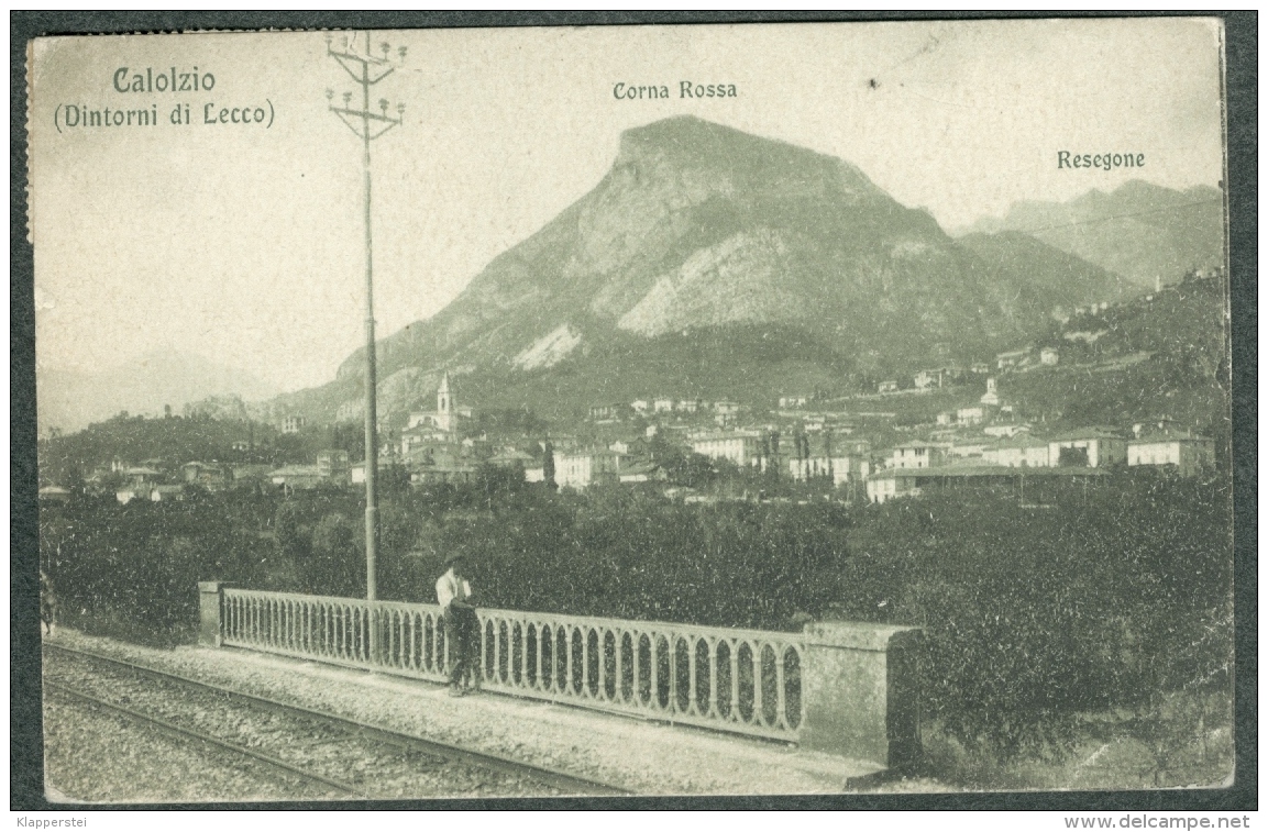 Italie - Lombardia  Calolzio, Chemin De Fer Dintorni Di Lecco, Corna Rossa, Très Bon état - Lecco