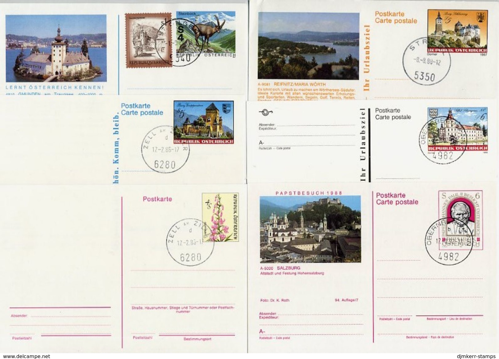 AUSTRIA 1975-92 Fourteen Stationery Cards. C.t.o.. - Other & Unclassified