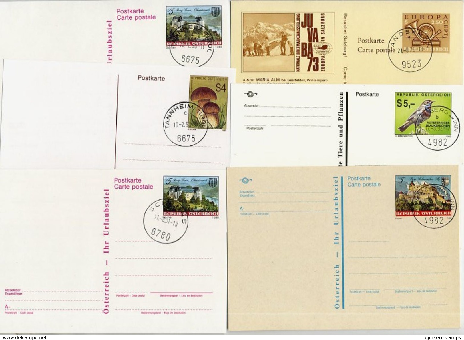 AUSTRIA 1975-92 Fourteen Stationery Cards. C.t.o.. - Other & Unclassified