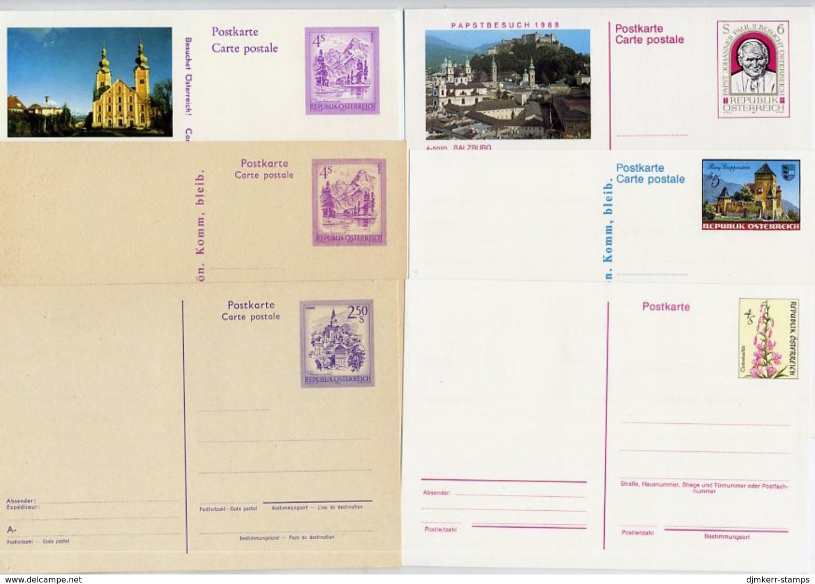AUSTRIA 1975-97 Seventeen Stationery Cards. Unused - Sonstige & Ohne Zuordnung