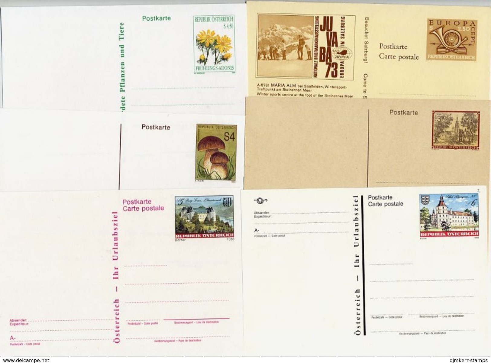 AUSTRIA 1975-97 Seventeen Stationery Cards. Unused - Andere & Zonder Classificatie