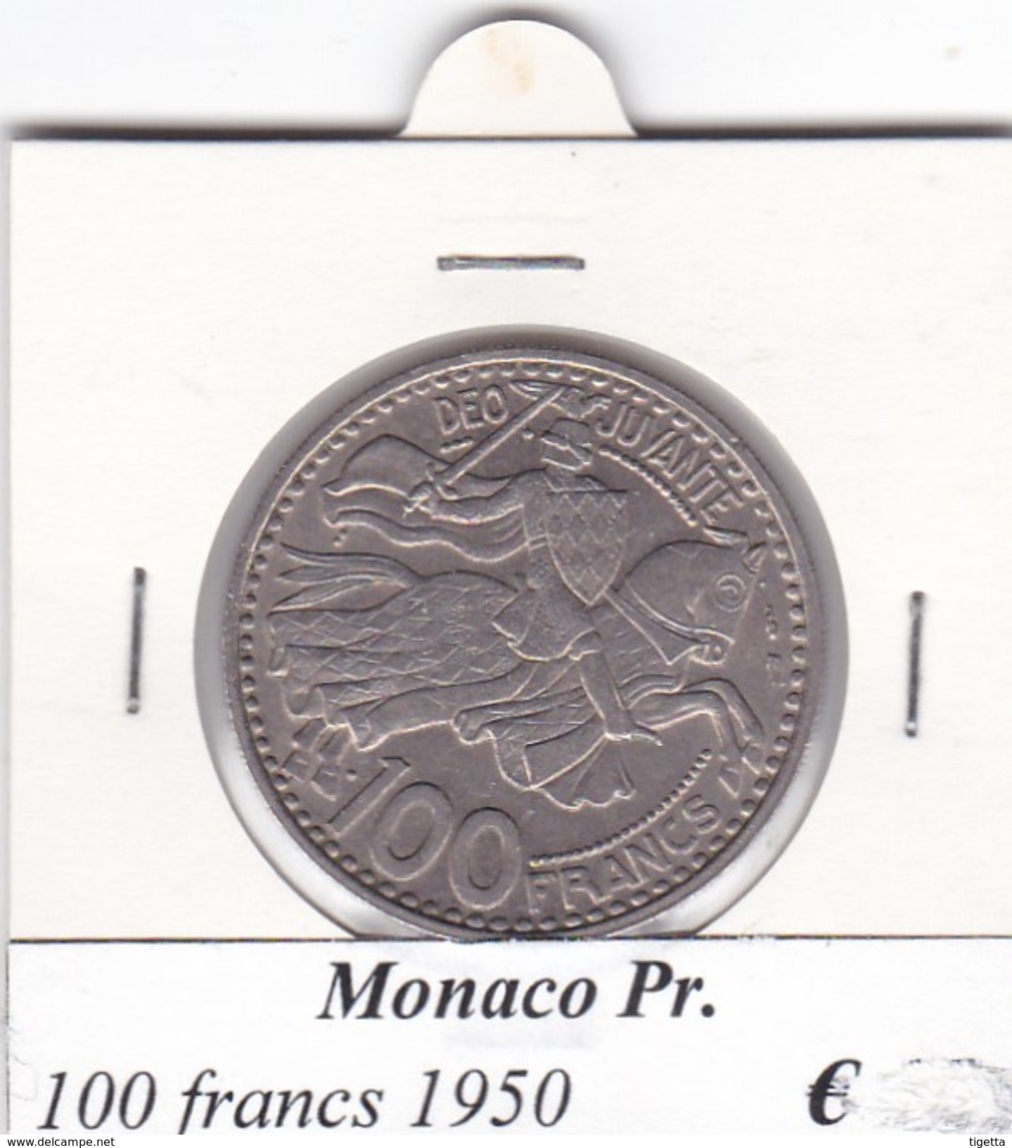 MONACO   100 FRANCS   ANNO 1950  COME DA FOTO - 1949-1956 Francos Antiguos