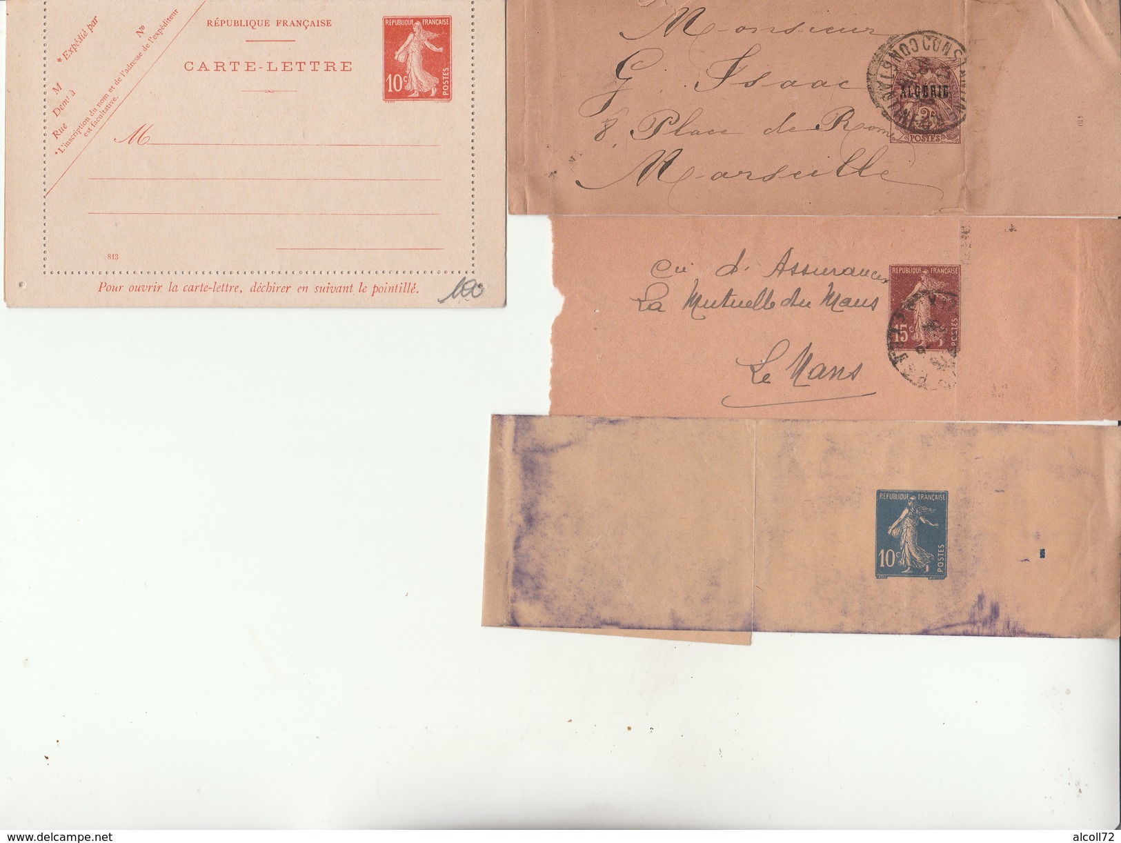 Lot De 7 Entiers Postaux-CP (1er Jour Flamme);EL Et BJ(1 Algerie). - Lots Et Collections : Entiers Et PAP