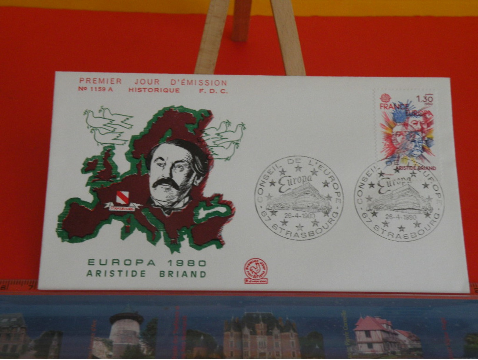 Coté 2,20&euro; - Europa CEPT, Aristide Briand - 26.4.1980 - 67 Strasbourg - FDC 1er Jour - 1980-1989