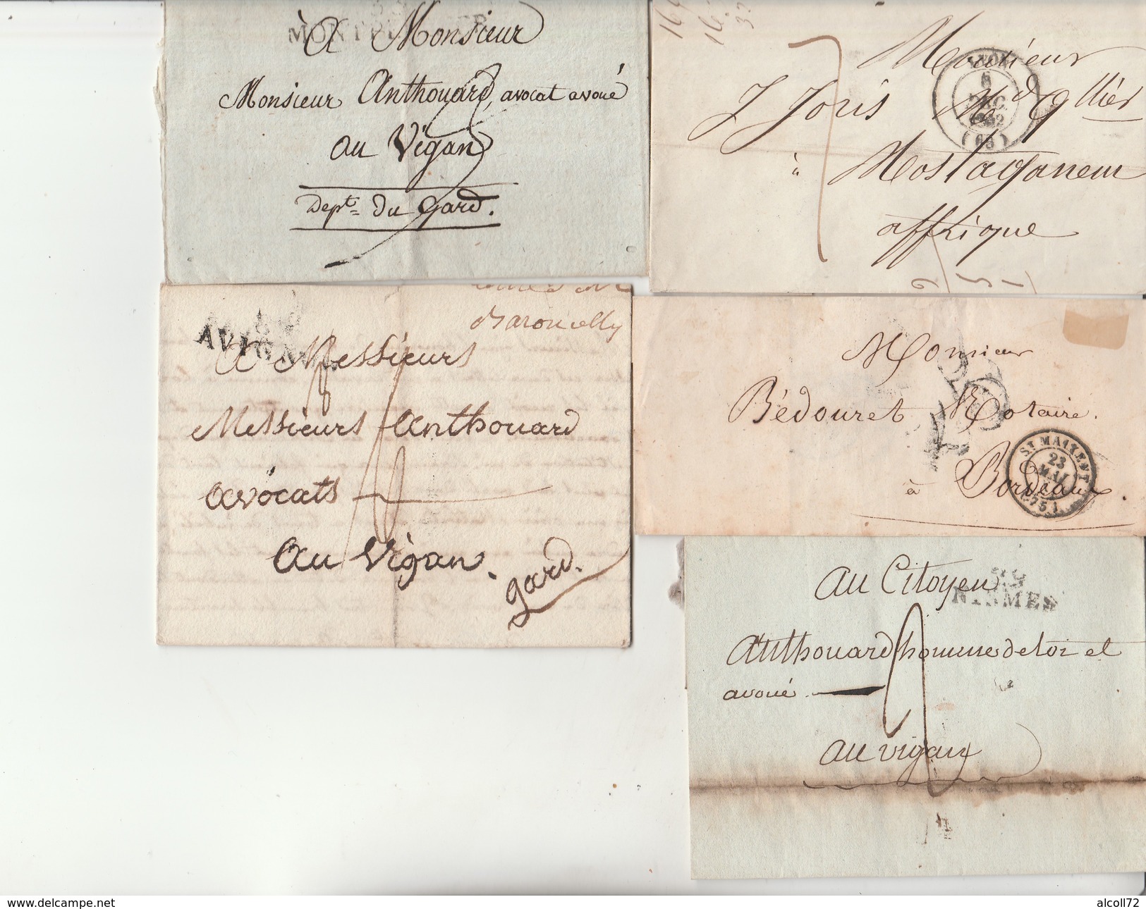 Lot De 18 Marques Postales. - 1801-1848: Précurseurs XIX