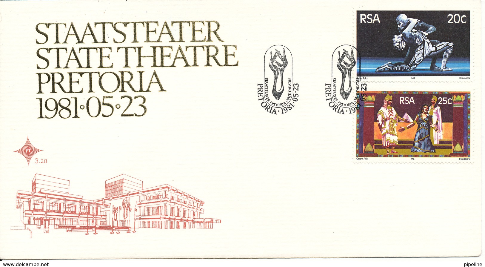 South Africa RSA FDC State Theatre Pretoria 23-5-1981 With Cachet - FDC