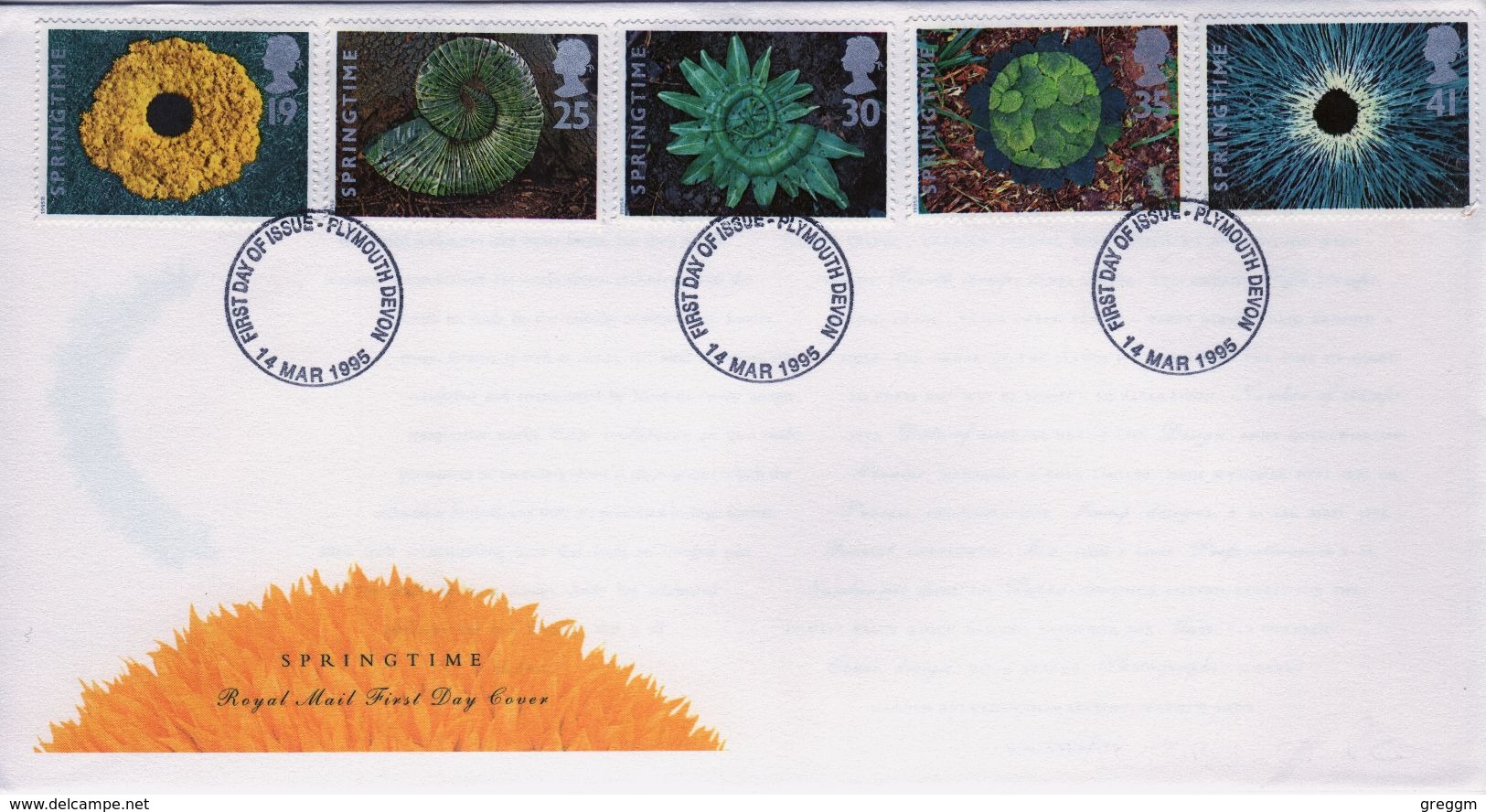 GB First Day Cover To Celebrate Springtime 1995 . - 1991-2000 Dezimalausgaben