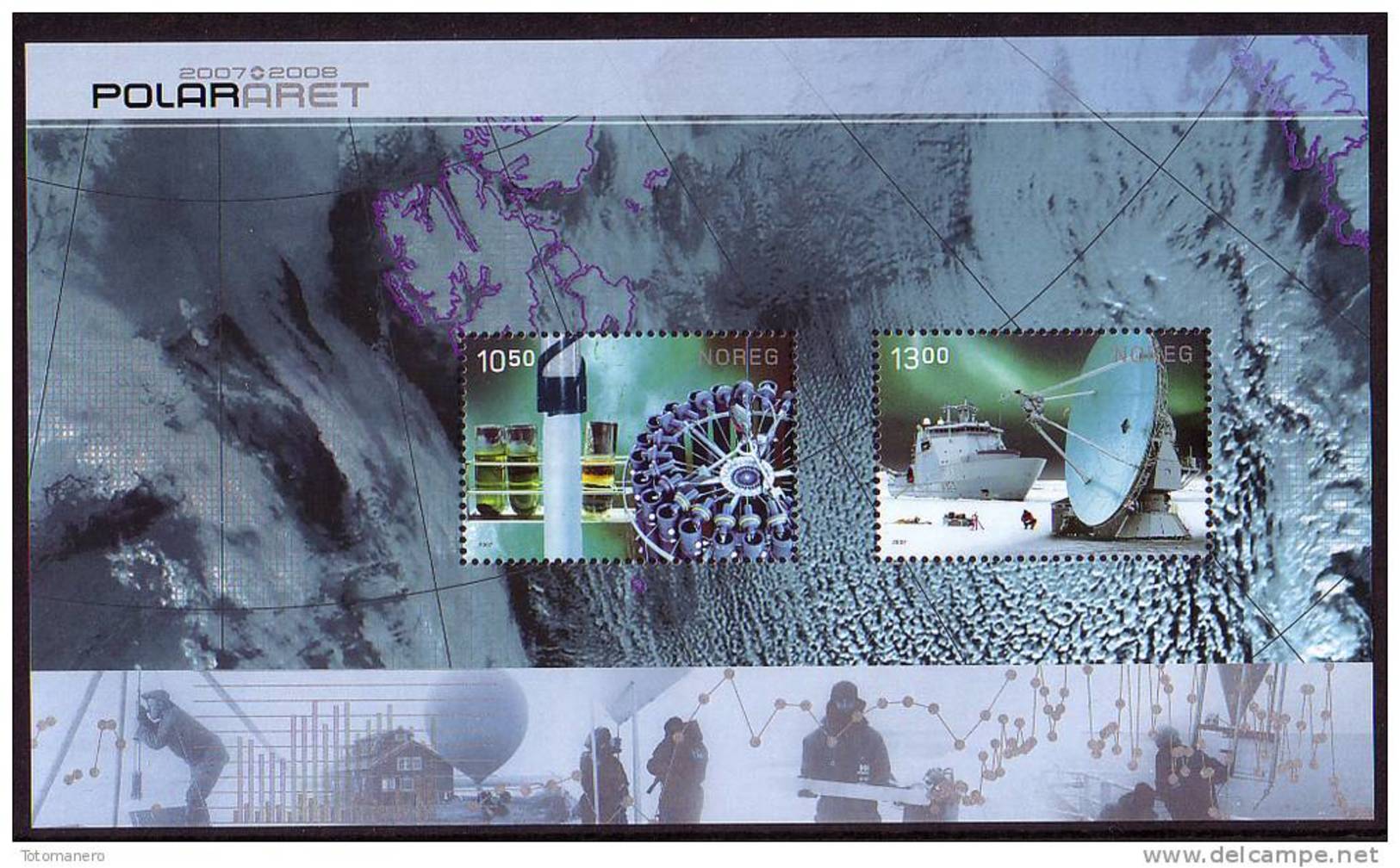 NORWAY/NORWEGEN 2007-2008 IPY International Polar Year, Miniature Sheet** - Anno Polare Internazionale