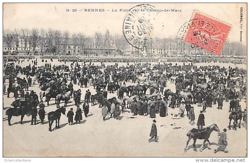 Rennes     35        Champ  De  Mars . Foire Aux Chevaux       (28 Voir Scan) - Rennes