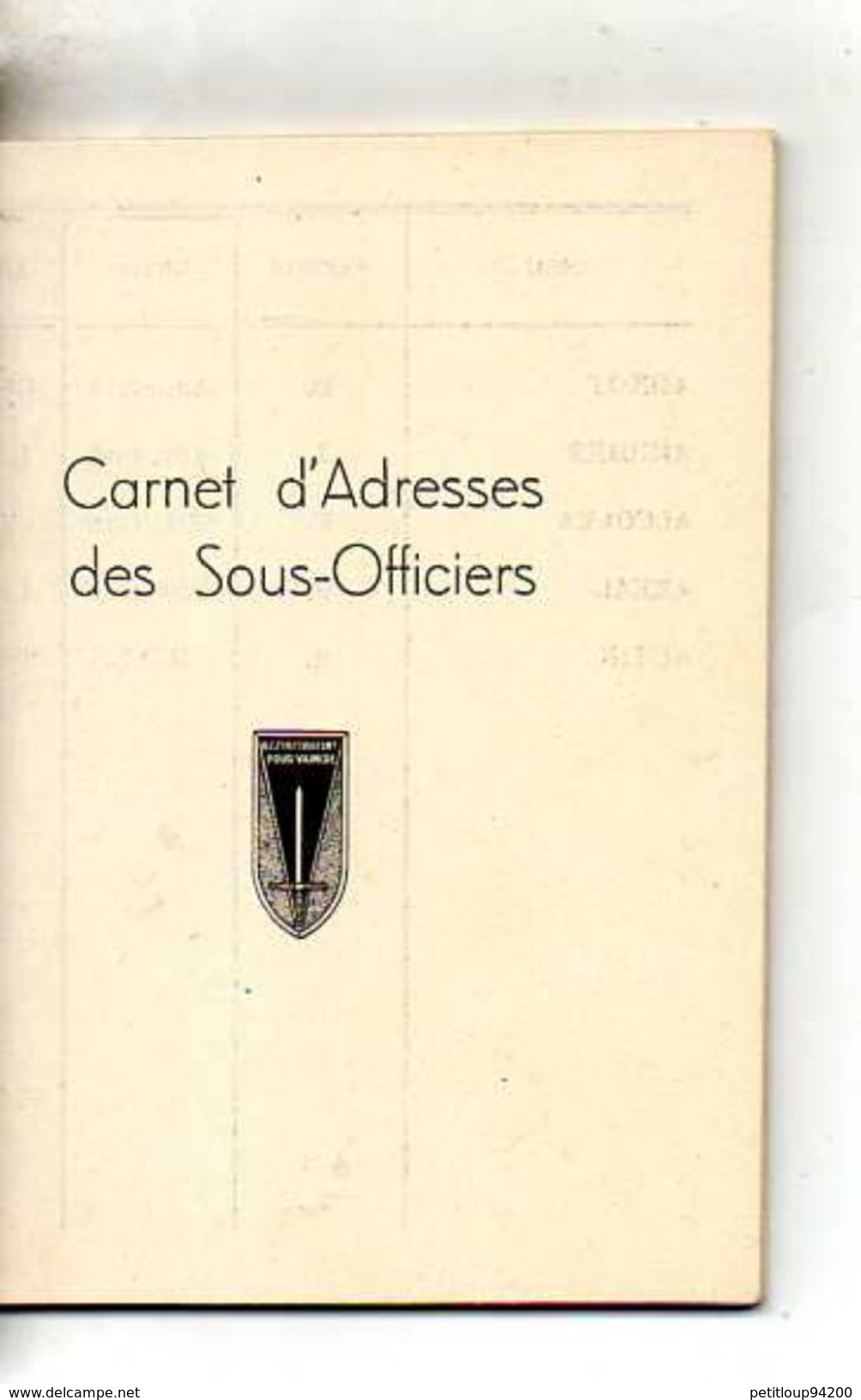 ECOLE SPECIALE MILITAIRE ET ECOLE MILITAIRE INTERARMES Carnet D'Adresses Des Sous-Officiers  OCTOBRE 1963 - Documents