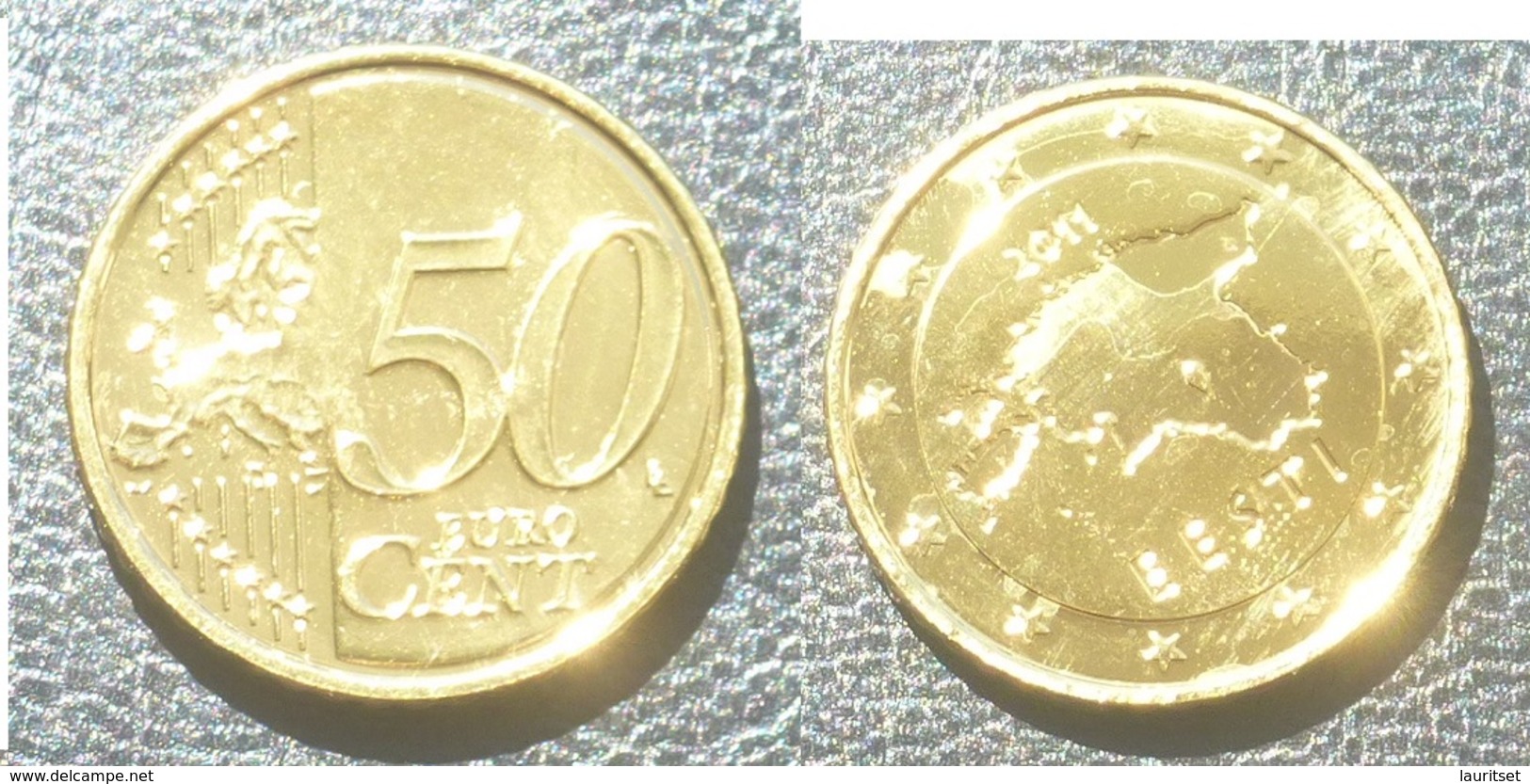 ESTLAND ESTONIA 50 Cent Coin Gold Plated Vergoldet 999/1000 (24 Karat) - Estonie