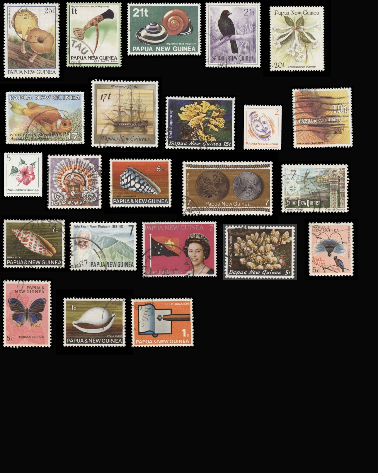 Papua New Guinea Mini Collection Of 23 Stamps - Papouasie-Nouvelle-Guinée