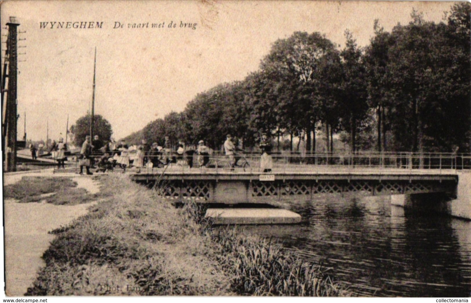 1PC Wijnegem  De Vaart Met De Brug   Anno 1910 - Wijnegem