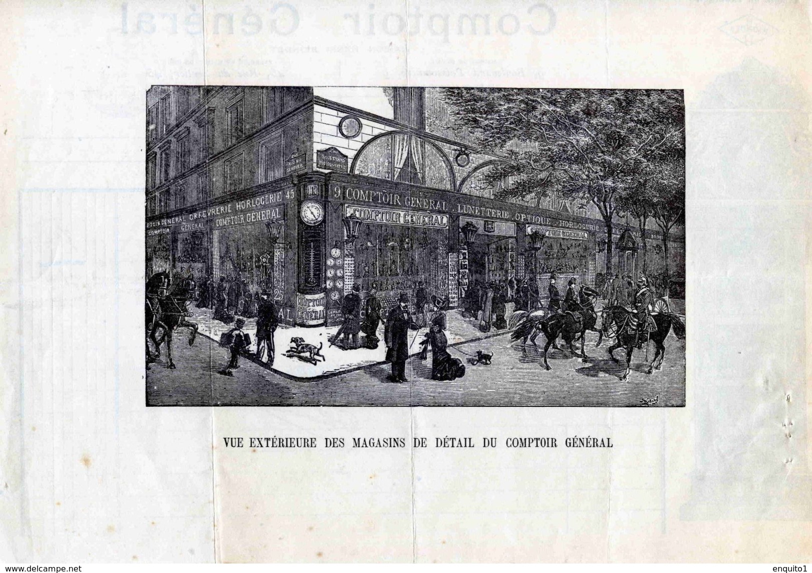 "Comptoir Général", Maison RIONDET,  Orfèvrerie, Bijouterie, 9 Bld Poissionnière Et Rue Du Sentier, PARIS, 1898 - Otros & Sin Clasificación