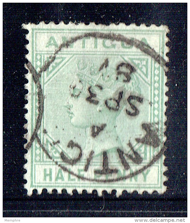 Victoria  &frac12;d. Dull Green SG 21 Used - 1858-1960 Crown Colony