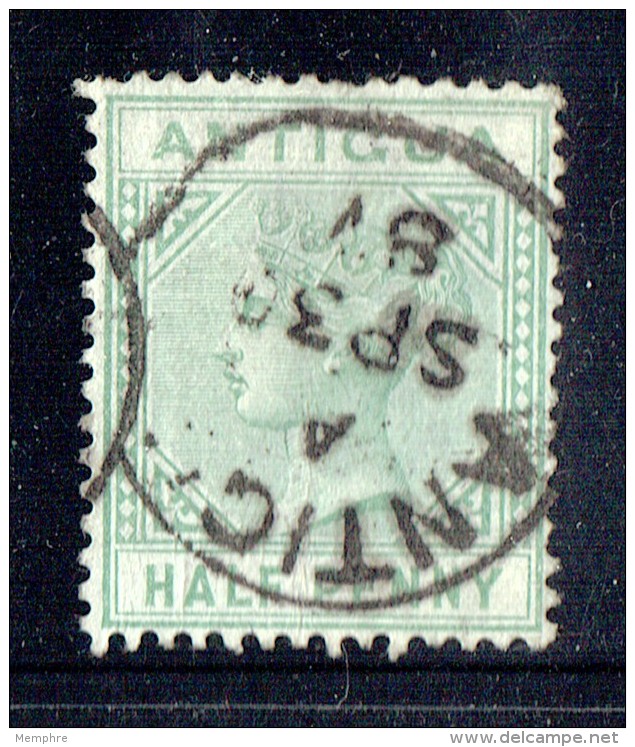 Victoria  &frac12;d. Dull Green SG 21 Used - 1858-1960 Colonia Británica