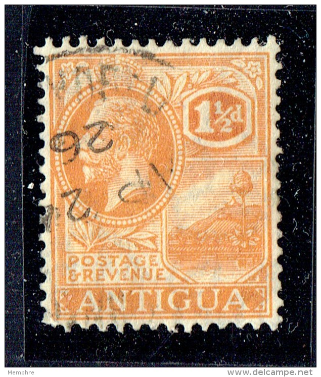 George V  I&frac12; D. Dull Orange  SG 67  Used - 1858-1960 Crown Colony