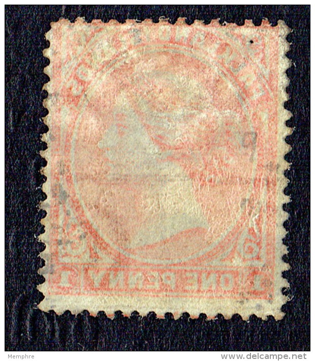 1882  Victoria 1 D. Dull Claret  Wmk Crown CA Upright Horizontal Line And 12mm High O Letter SG 5 MM - MH - Falklandinseln