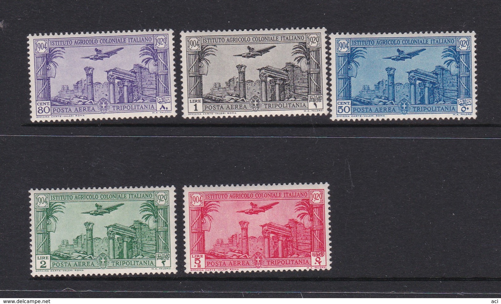 Italy-colonies And Territories-Tripolitania Air Mail S17-21 Pro Istituto Coloniale Mint Hinged - Tripolitania