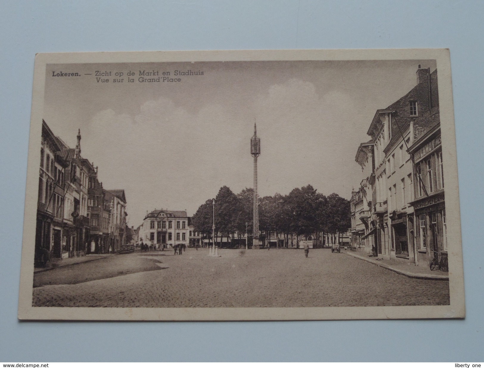 Zicht Op De Markt En Stadhuis ( Van Den Driessche - De Rudder ) Anno 19?? ( Zie Foto Voor Details ) !! - Lokeren