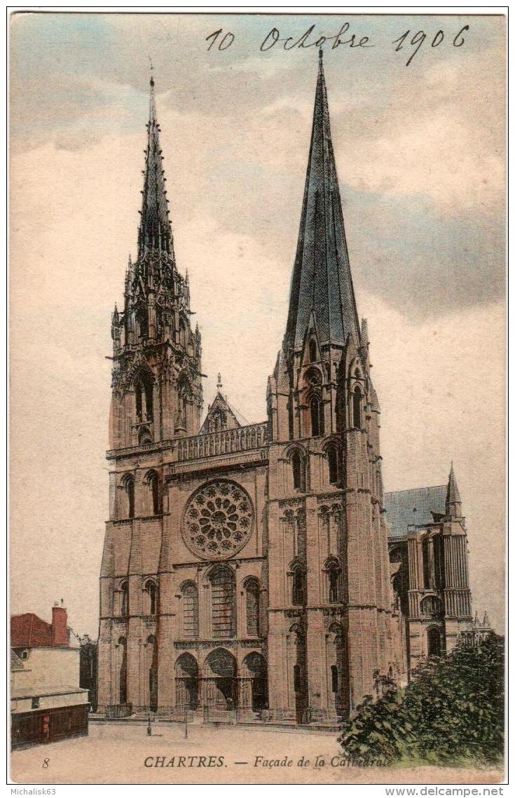 4RH 715. CHARTRES - FACADE DE LA CATHEDRALE - Chartres