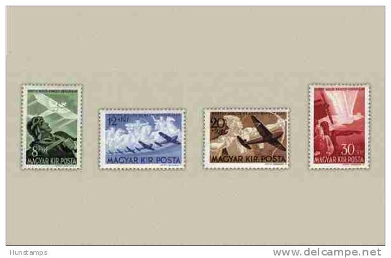 Hungary 1942. Miklos Horty Aviation III. Complete Set MNH (**) Michel: 687-690 / 4 EUR - Unused Stamps