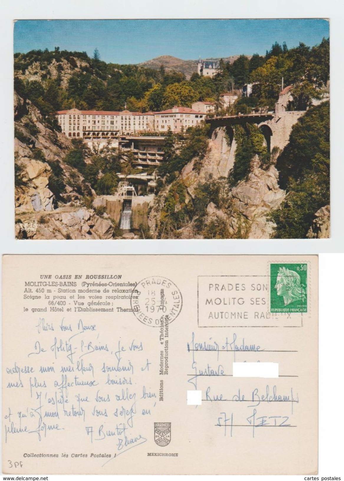 * MOLITG-les-BAINS Vue Générale : Le Grand Hôtel Et L'établissement Thermal - Autres & Non Classés