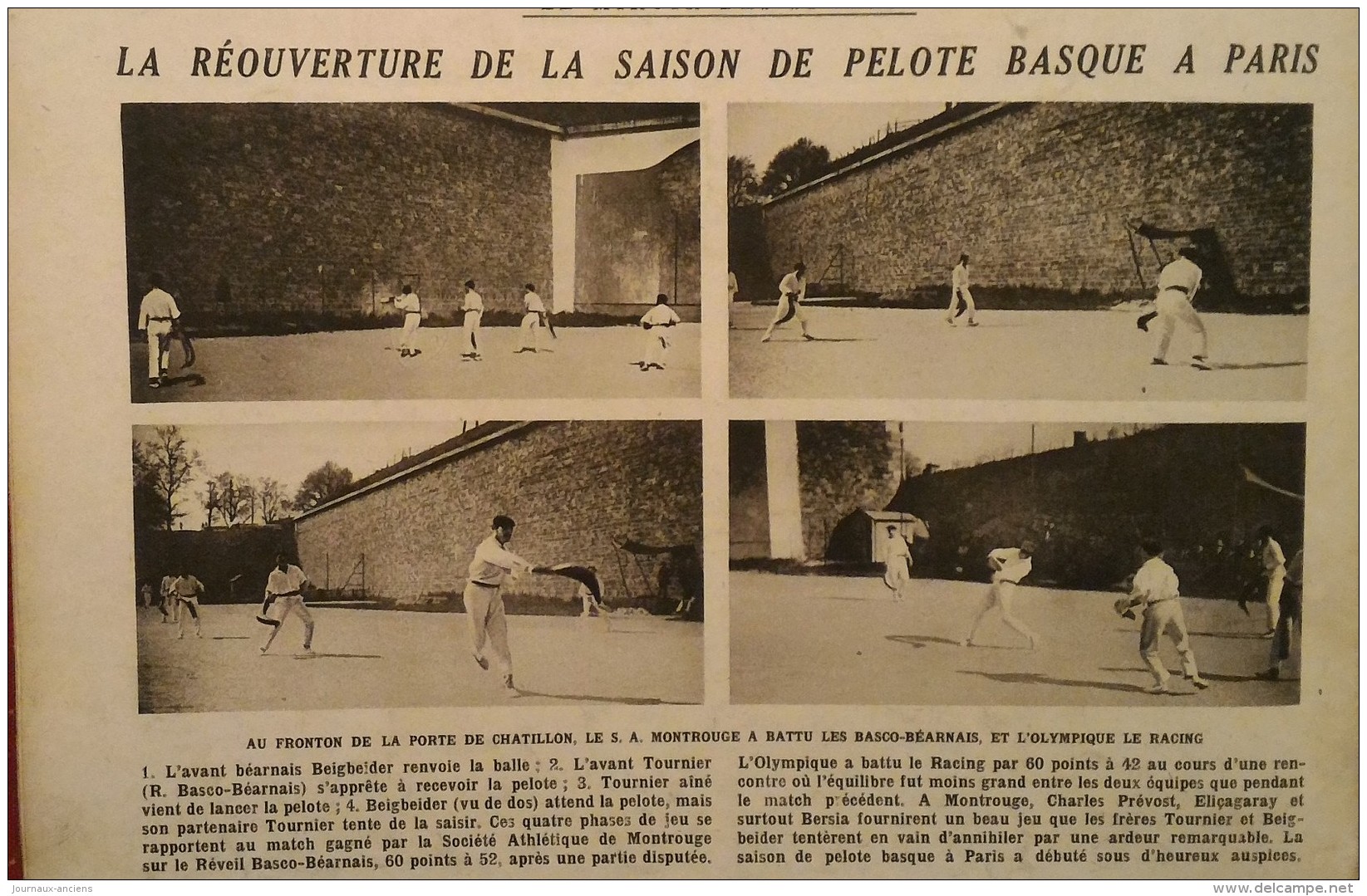 1922 FOOTBALL FINALE COUPE DE FRANCE - RED STAR RENNES  - CYCLISME PARIS BORDEAUX - BOXE CARPENTIER - AVIRON COURBEVOIE