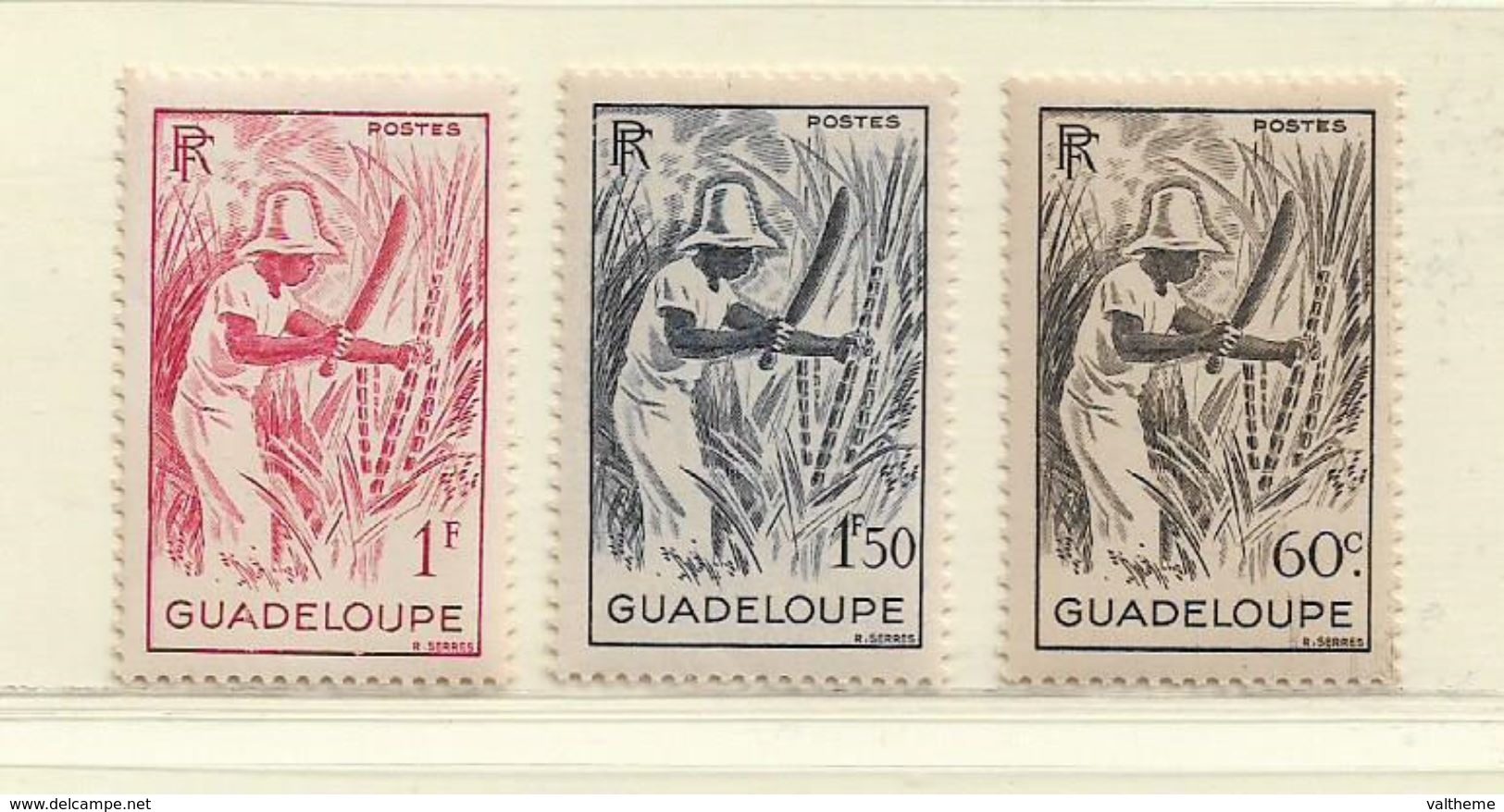 GUADELOUPE  ( D18 - 2920 )  1947   N° YVERT ET TELLIER  N° 200/202   N** - Unused Stamps