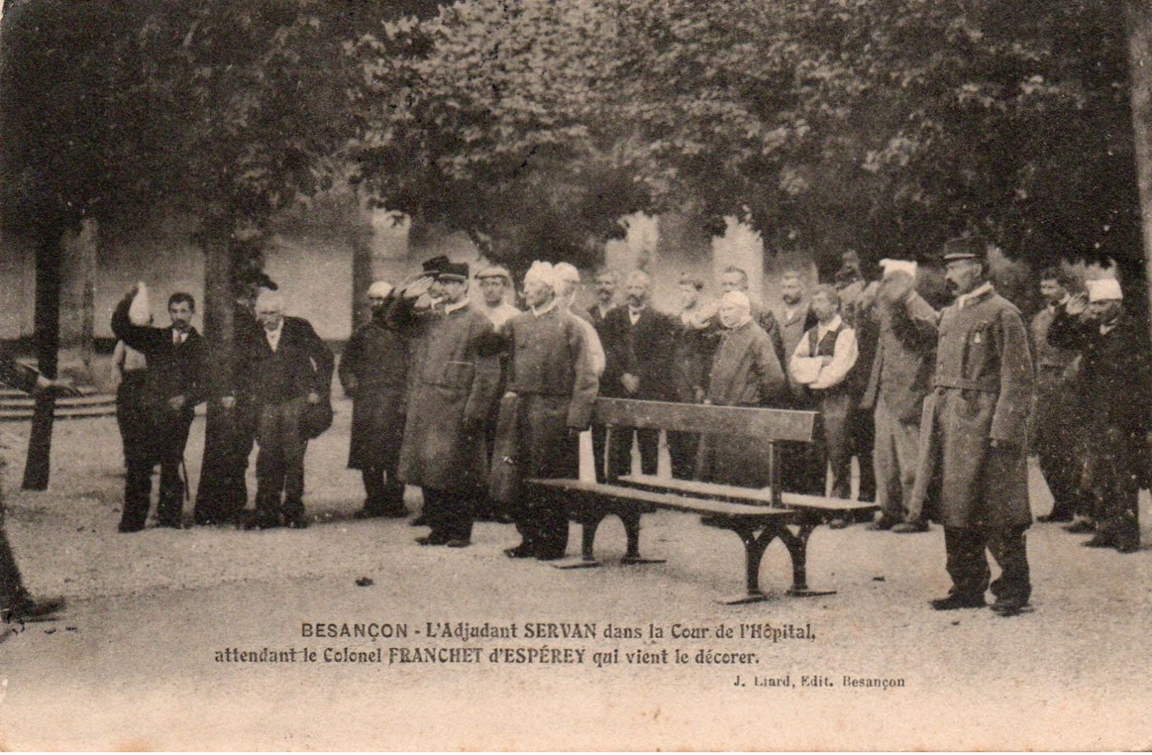 25-BESANÇON-DECORATION-ADJUDANT SERVAN-COLONEL FRANCHET D'ESPEREY- - Besancon