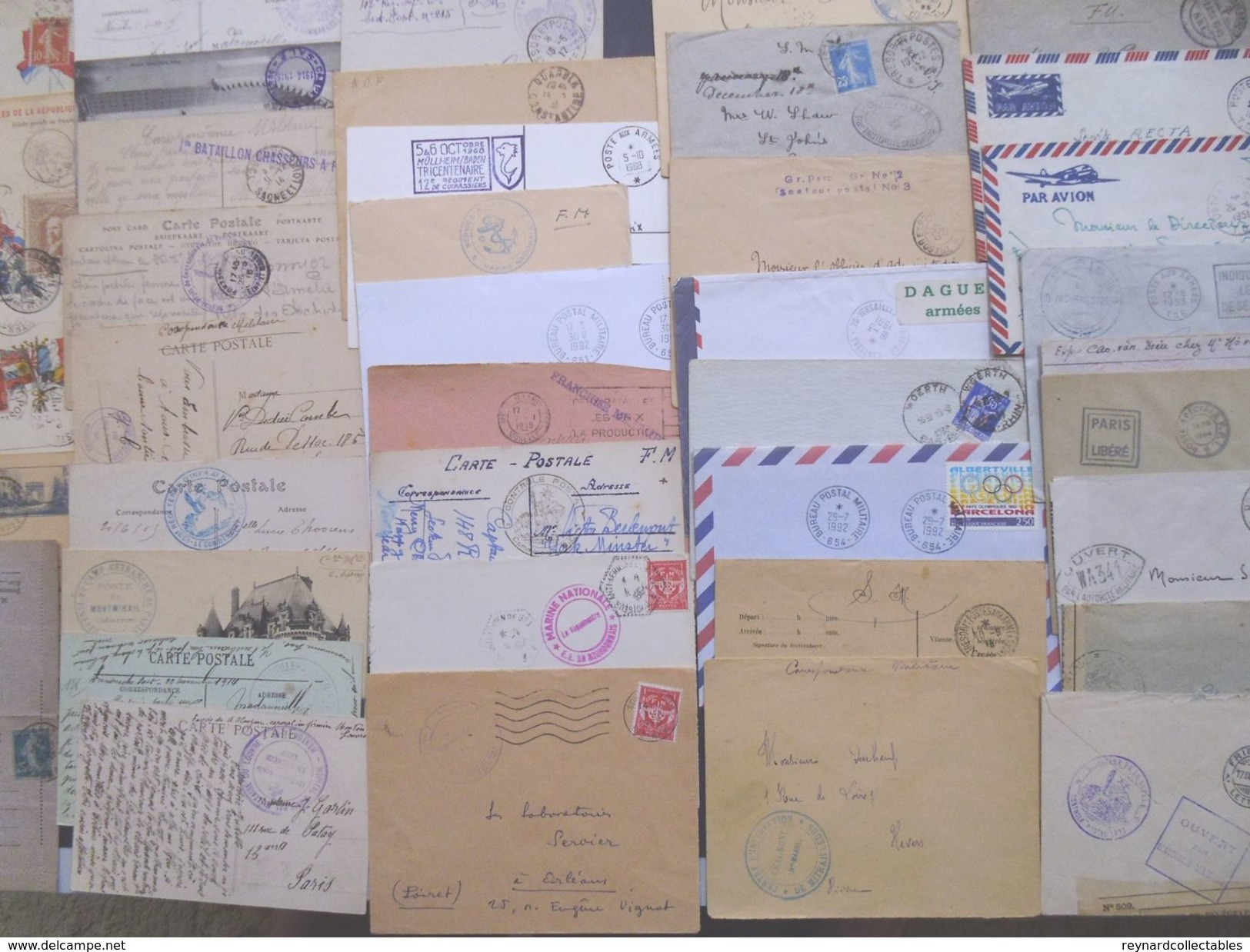 **REDUCED*France Military Postal History Colln(280+).1900s-1991 Daguet.Carte En Franchis, FM,Ravitaillement,Vietnam++ - Collections