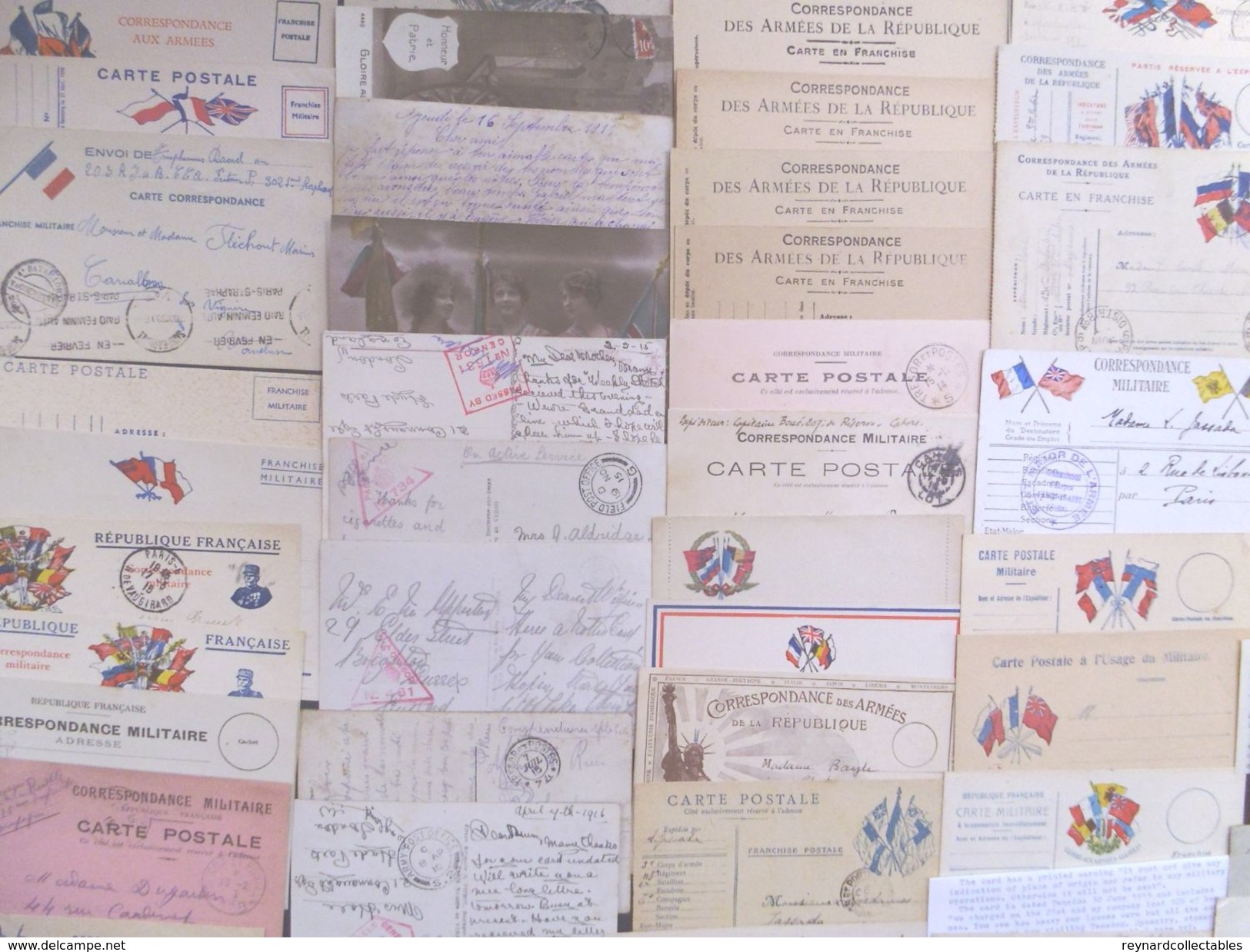 **REDUCED*France Military postal history colln(280+).1900s-1991 Daguet.Carte en Franchis, FM,Ravitaillement,Vietnam++