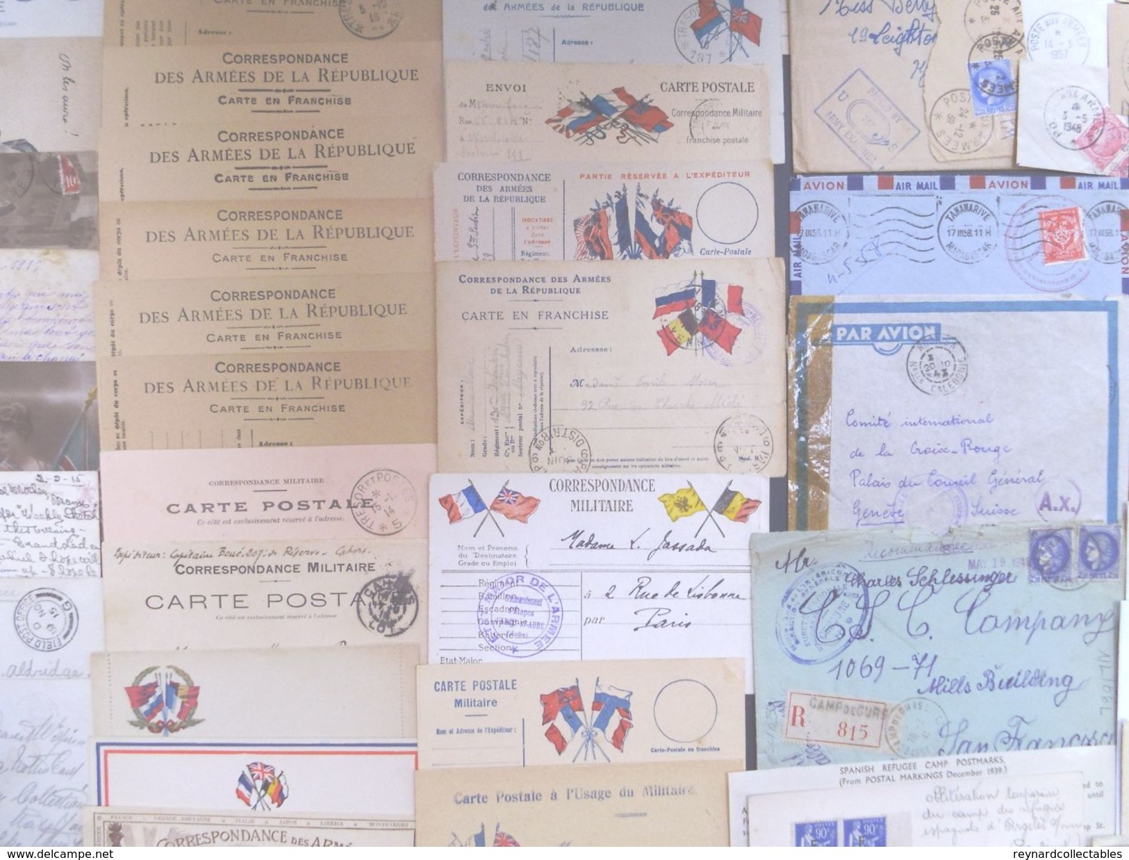 **REDUCED*France Military postal history colln(280+).1900s-1991 Daguet.Carte en Franchis, FM,Ravitaillement,Vietnam++