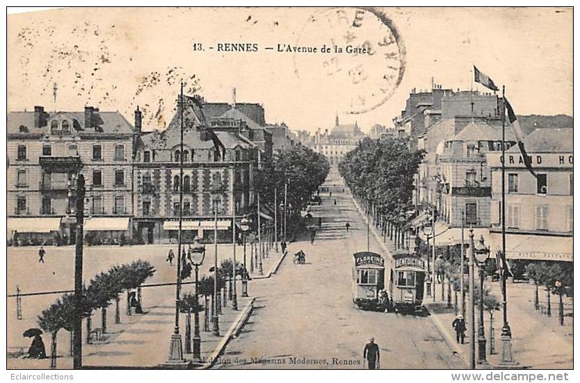 Rennes     35      Avenue De La Gare        (voir Scan) - Rennes