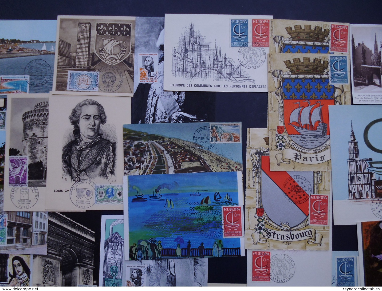 France maximum card collection. Mainly 1960s-70s. Inc. Red Cross, Europa, Art (85+ cards)