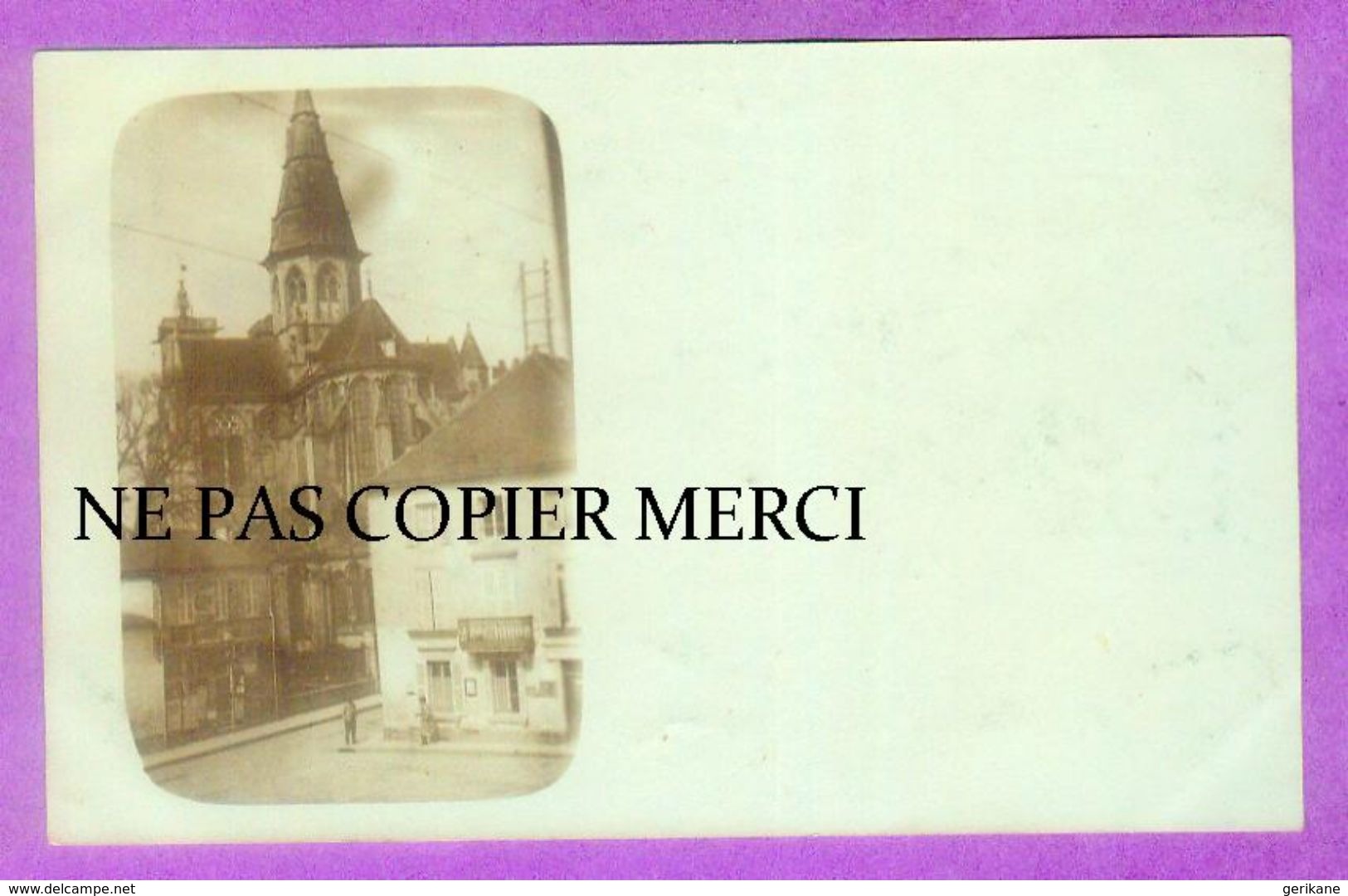 SEMUR EN AUXOIS - Carte Photo Place De L' Ancienne Comédie Et Eglise - Semur