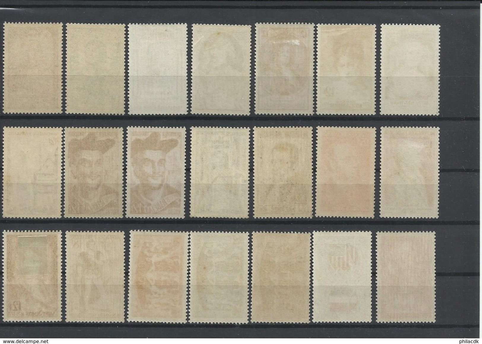 FRANCE - 50 SCANNS LOT DE 519 TIMBRES NEUFS**/* SANS ET AVEC CHARNIERE POUR ETUDE